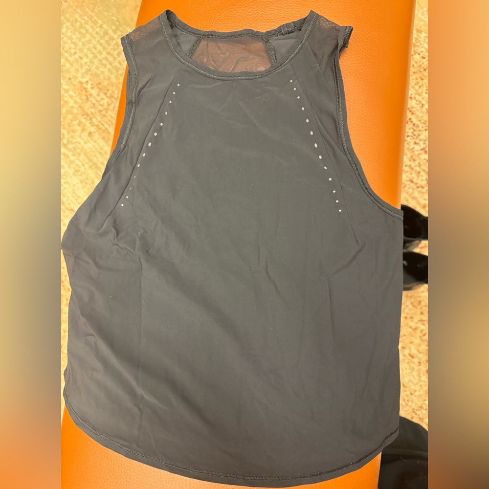 lululemon athletica Black Performance Tank Top with Mesh Back
